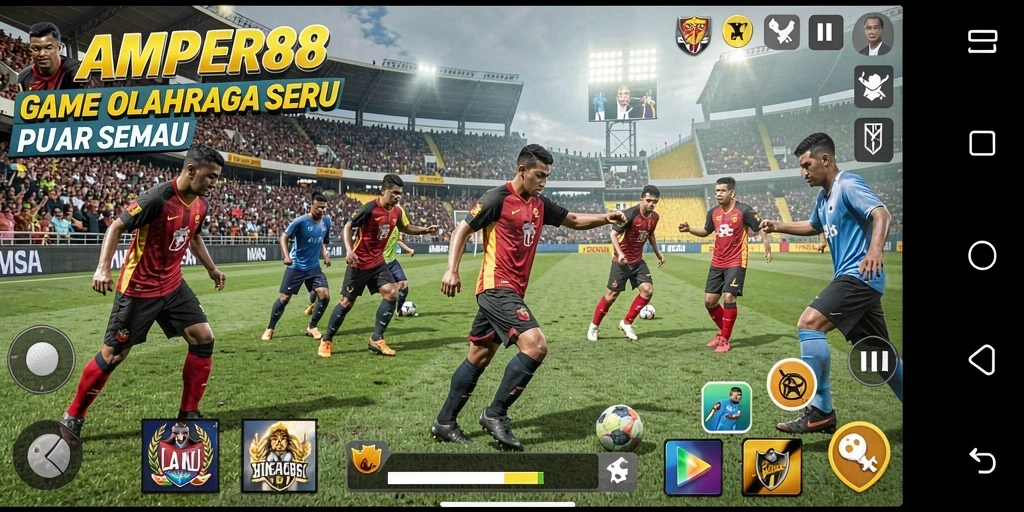 Gameplay seru dan kompetitif dalam AMPER88.