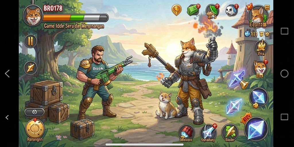 Tampilan gameplay <strong>BRO178</strong> yang menarik dan penuh warna.