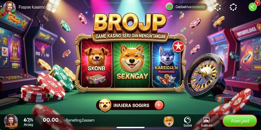 Tampilan menarik dari gameplay Kasino BROJP yang seru dan mendebarkan.