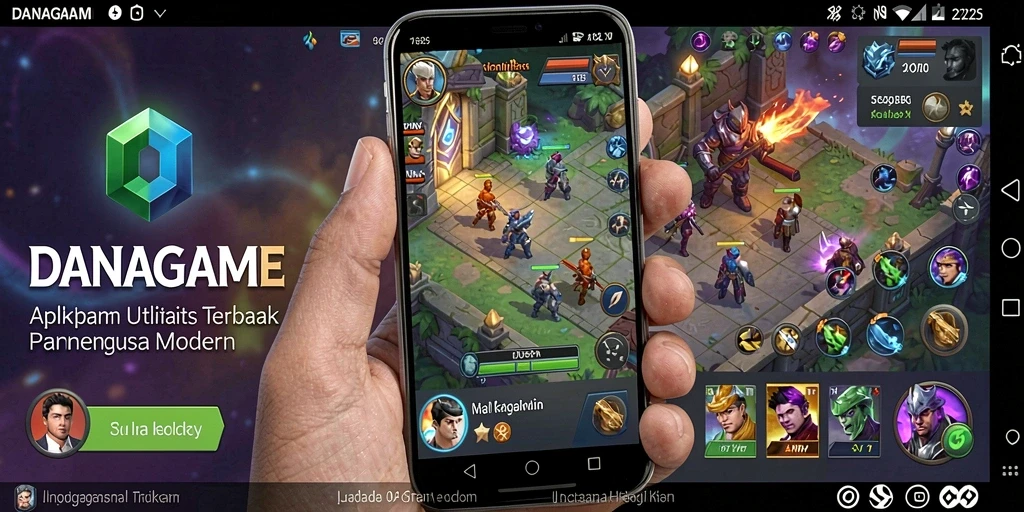 Screenshot utama dari DANAGAME menunjukkan antarmuka pengguna yang intuitif dan fitur pengingat.