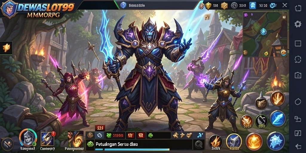 Tampilan gameplay DEWASLOT99 yang mendebarkan dalam dunia MMORPG.