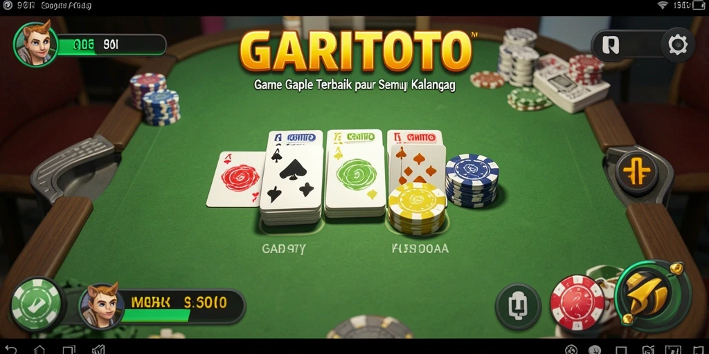 Tampilan screenshot GARITOTO saat gameplay Gaple yang seru.