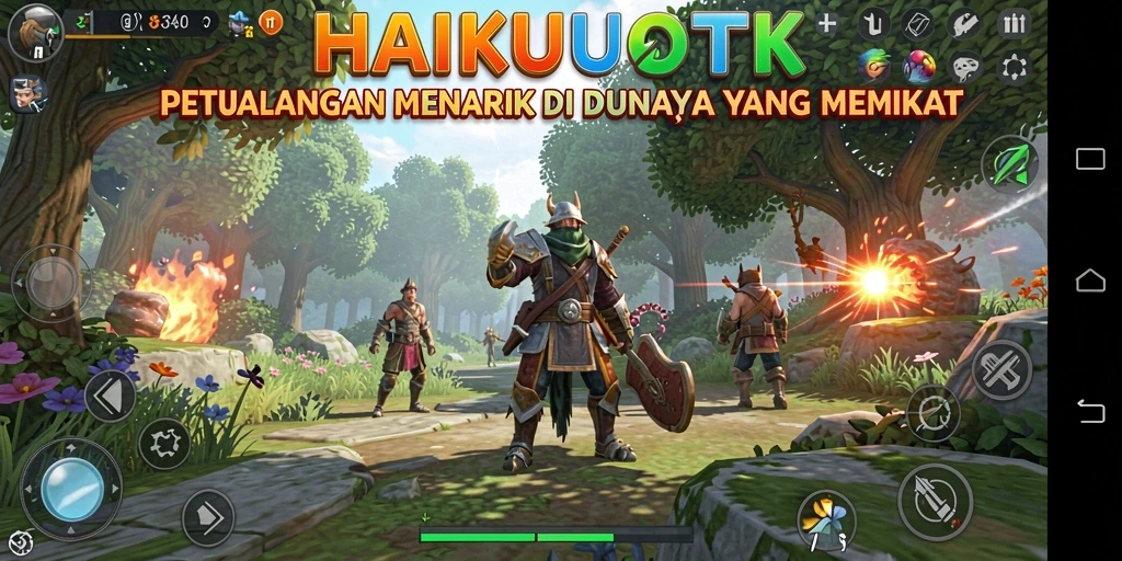 Screenshot gameplay HAIKUOTK yang menampilkan suasana petualangan yang seru.