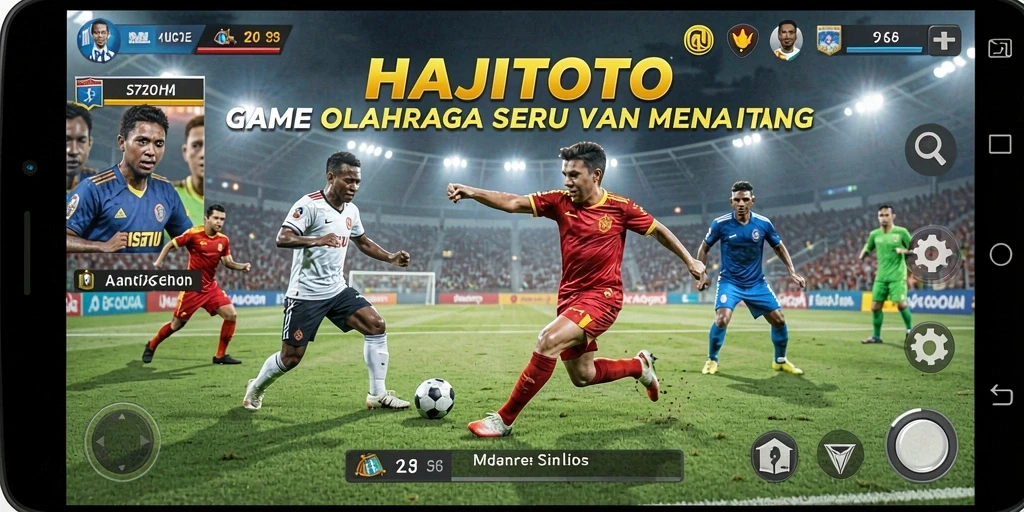 Screenshot gameplay HAJITOTO menunjukkan aksi olahraga yang mendebarkan.