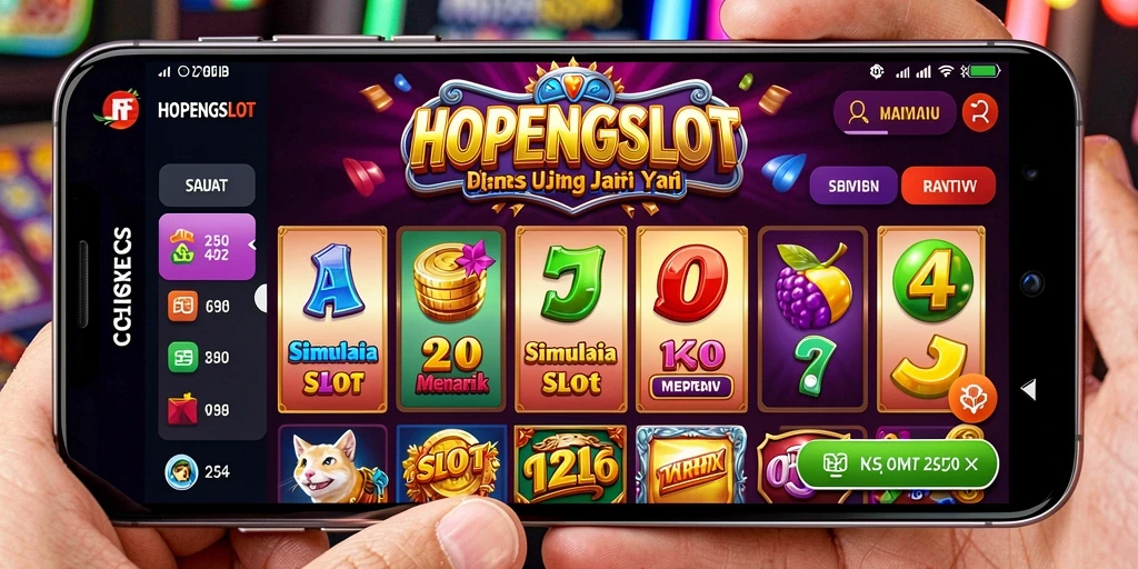Tampilan menarik dari gameplay HOPENGSLOT yang penuh warna.