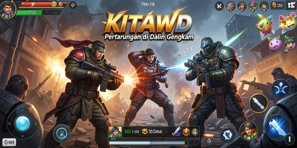 Tangkapan layar utama menampilkan aksi pertarungan mendebarkan dari KITAWD.