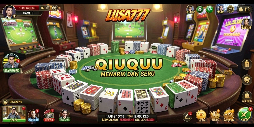 Tampilan gameplay LUSA777 yang seru dengan elemen QiuQiu.