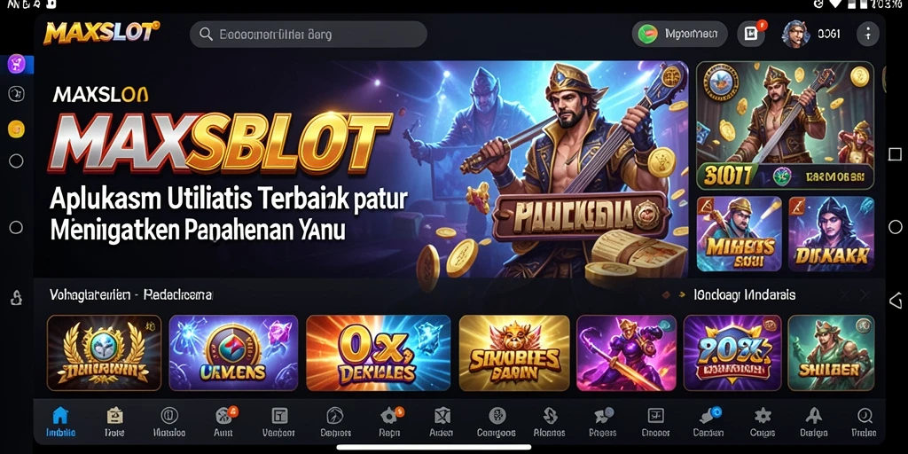 Tampilan antarmuka user-friendly MAXSLOT yang memudahkan pengelolaan data.