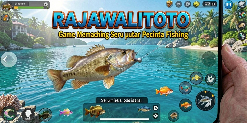 Tampilan menarik gameplay RAJAWALITOTO saat menangkap ikan.