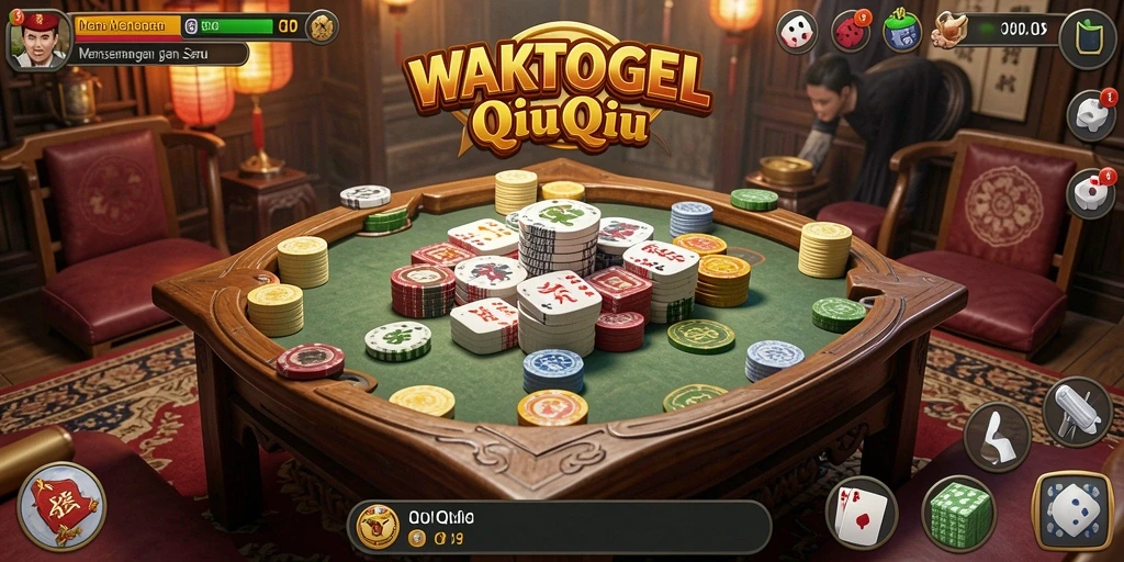 Screenshot WAKTOGEL menunjukkan gameplay QiuQiu yang seru.